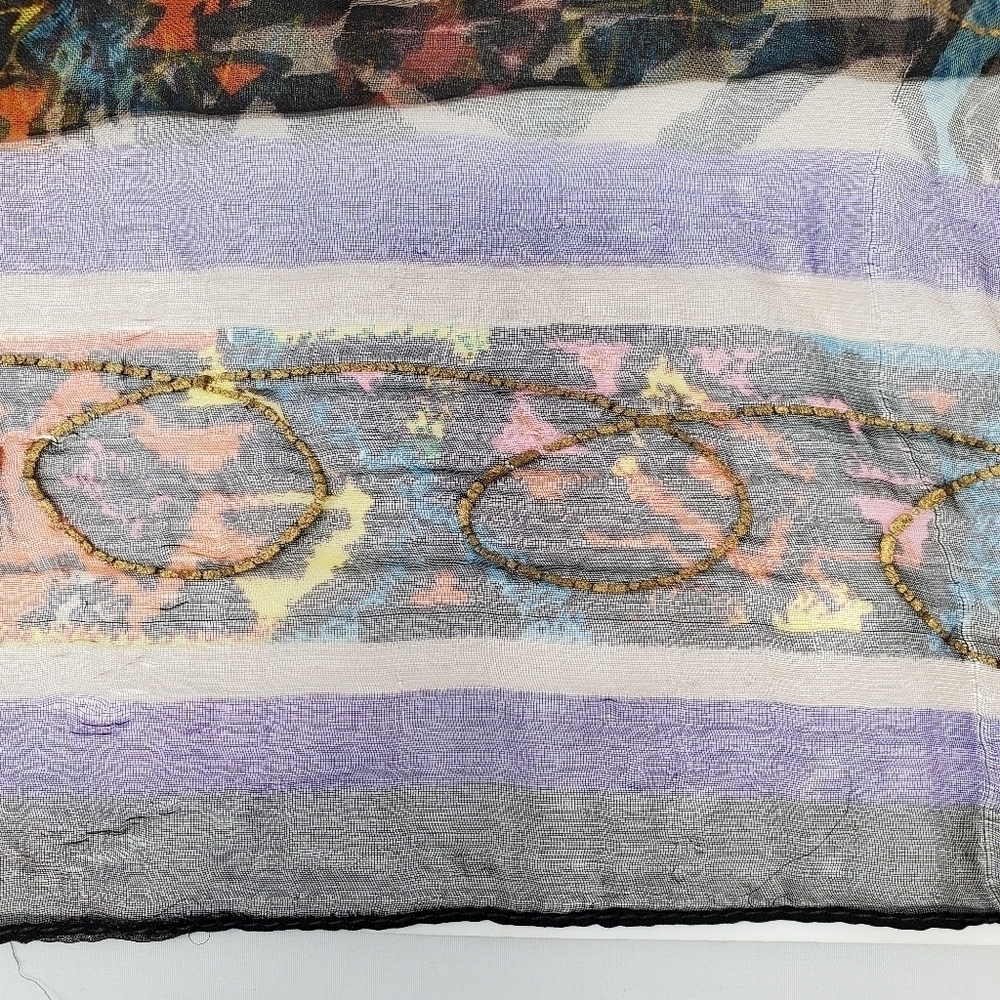 Sheer Colorful Scarf - Picture 5 of 11